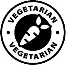 Vegetarian badge as displayed by the Horsewood manufacturer