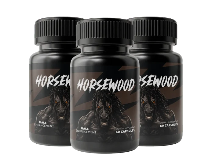 Three bottles of Horsewood male vitality capsules, the 90-day supply